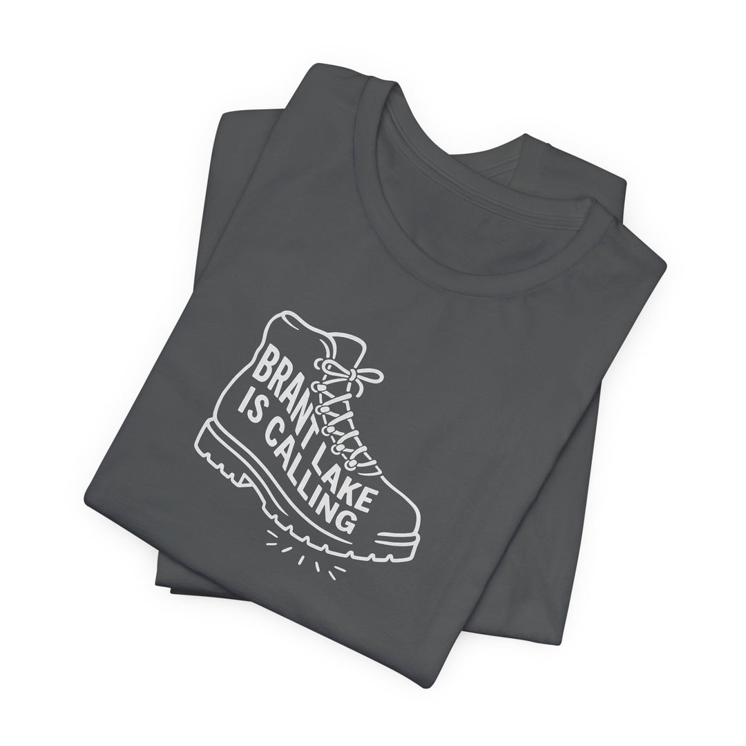 Brant Lake is Calling Hiking Boot Tee