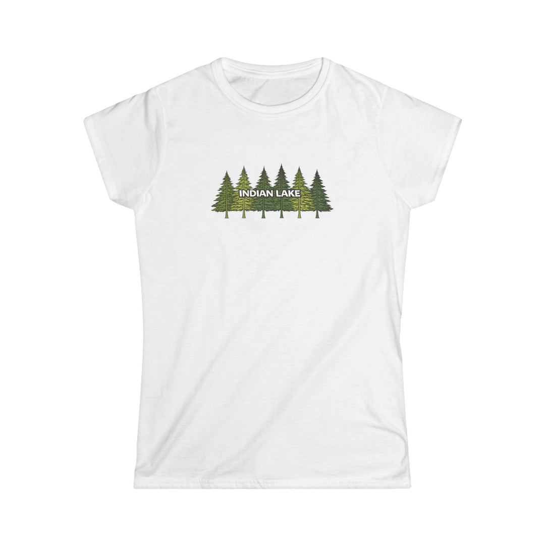 Indian Lake Adirondacks Ladies Tee - Pine Trees