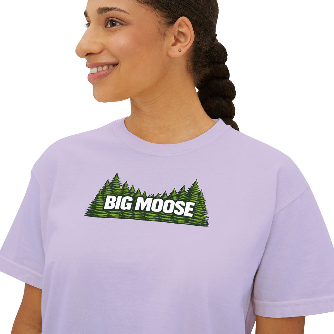 Big Moose Trees Ladies Boxy Tee