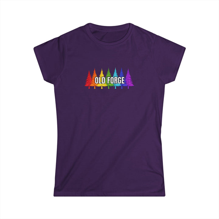 Old Forge Rainbow Trees Ladies Tee