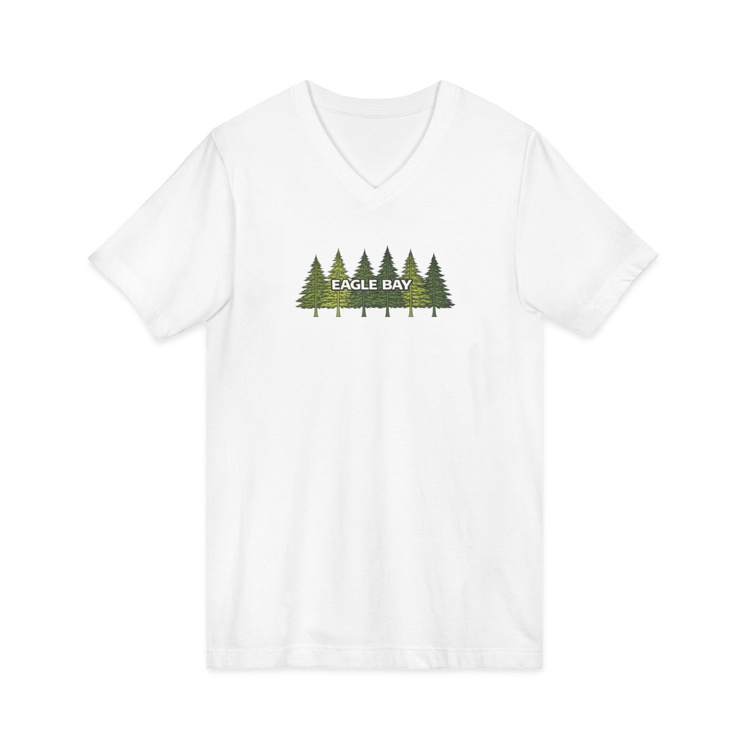 Eagle Bay Unisex V-Neck T-Shirt - Pine Trees