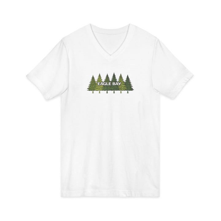 Eagle Bay Unisex V-Neck T-Shirt - Pine Trees