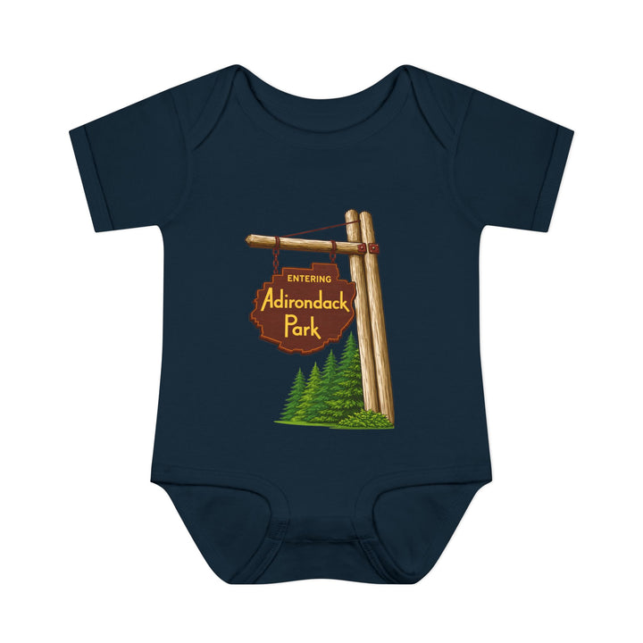 Entering Adirondack Park Sign Onesie