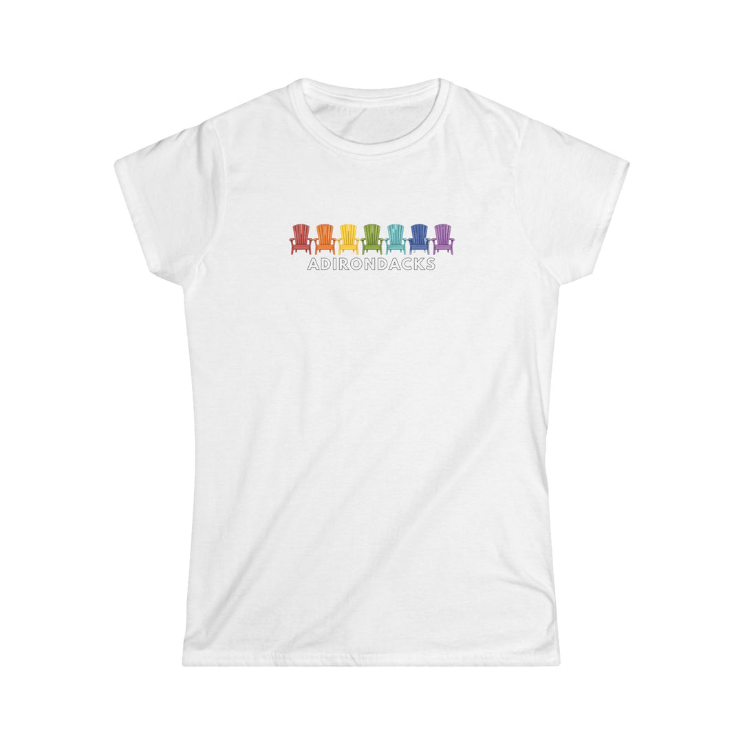 Adirondacks Rainbow Chairs Ladies T-Shirt
