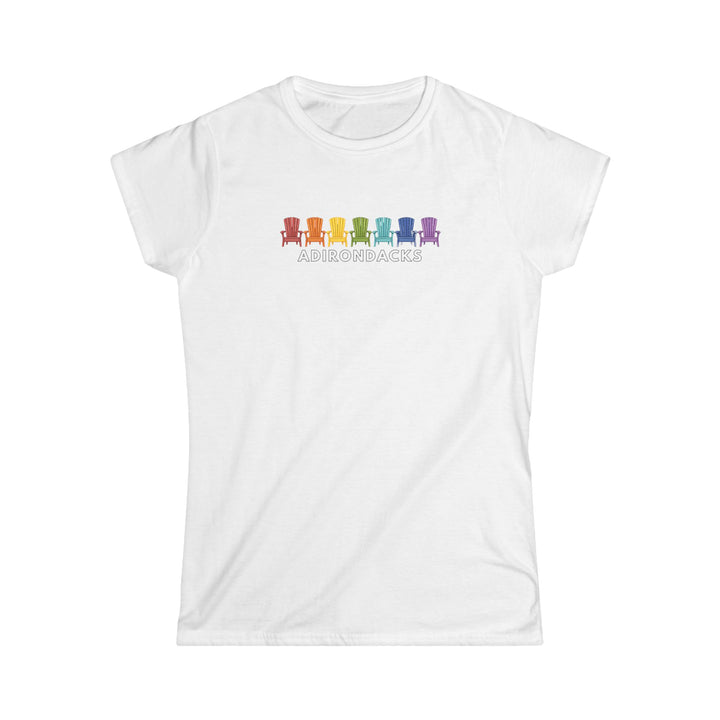 Adirondacks Rainbow Chairs Ladies T-Shirt