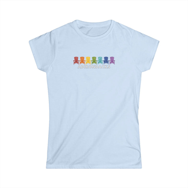 Adirondacks Rainbow Chairs Ladies T-Shirt