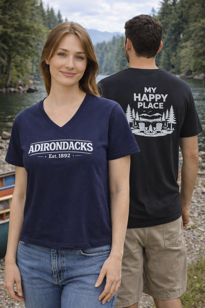 Adirondacks - My Happy Place Unisex V-Neck