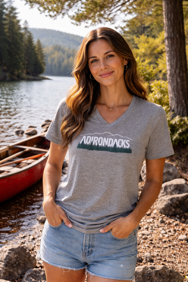 Adirondack Mtn Range Unisex V-Neck