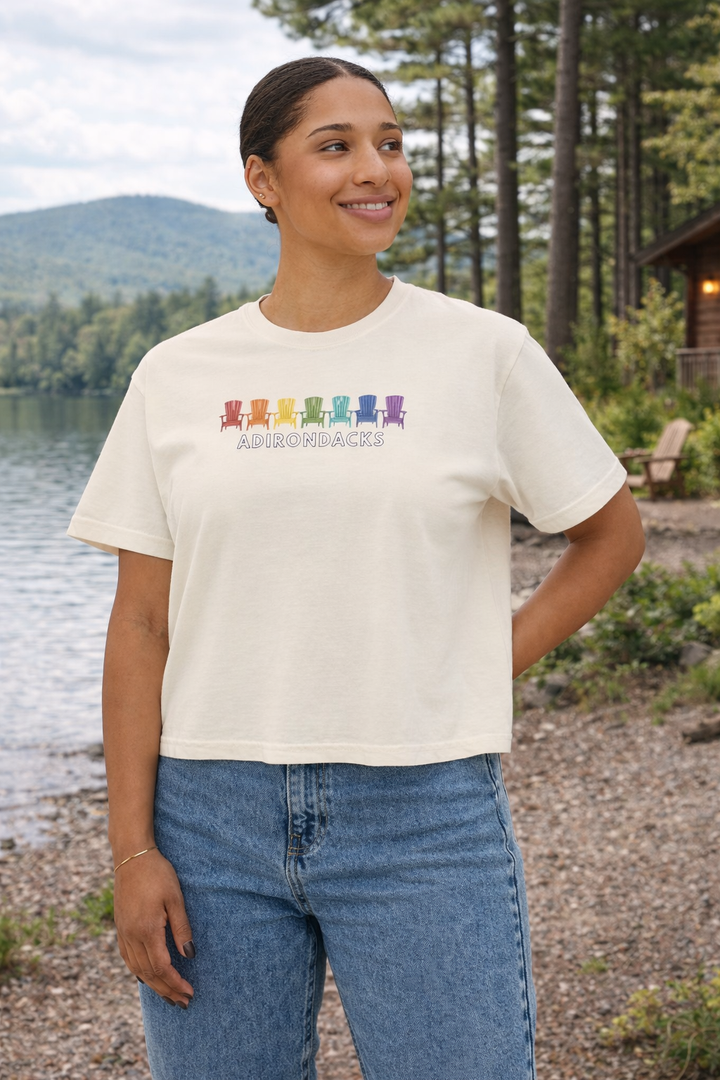 Adirondacks Rainbow Chairs Ladie's Boxy Tee