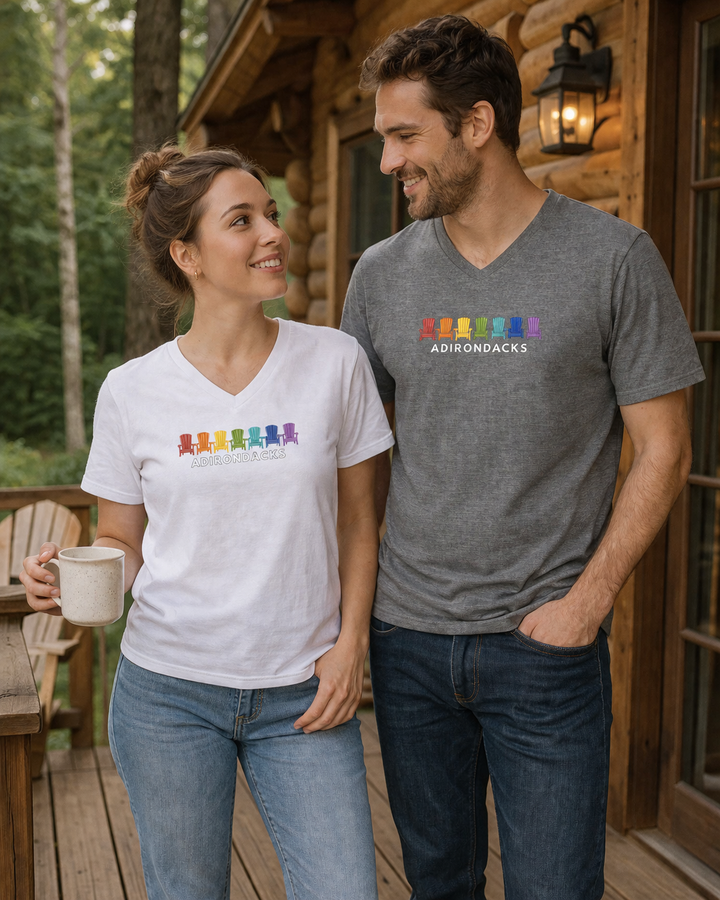 Adirondack Rainbow Chairs Unisex V-Neck