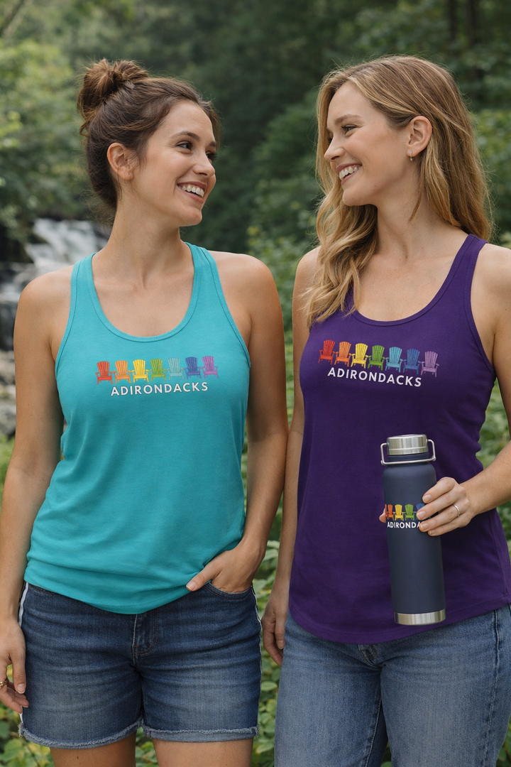 Adirondacks Rainbow Chairs Racerback Tank