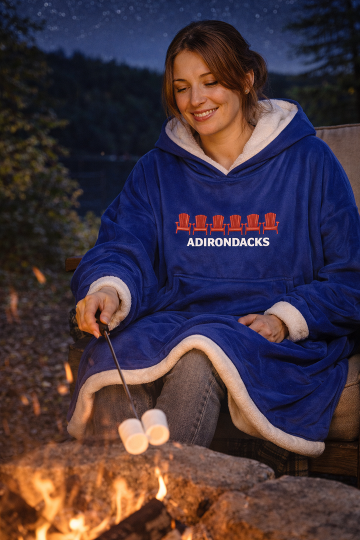 Adirondack Chairs Hooded Blanket