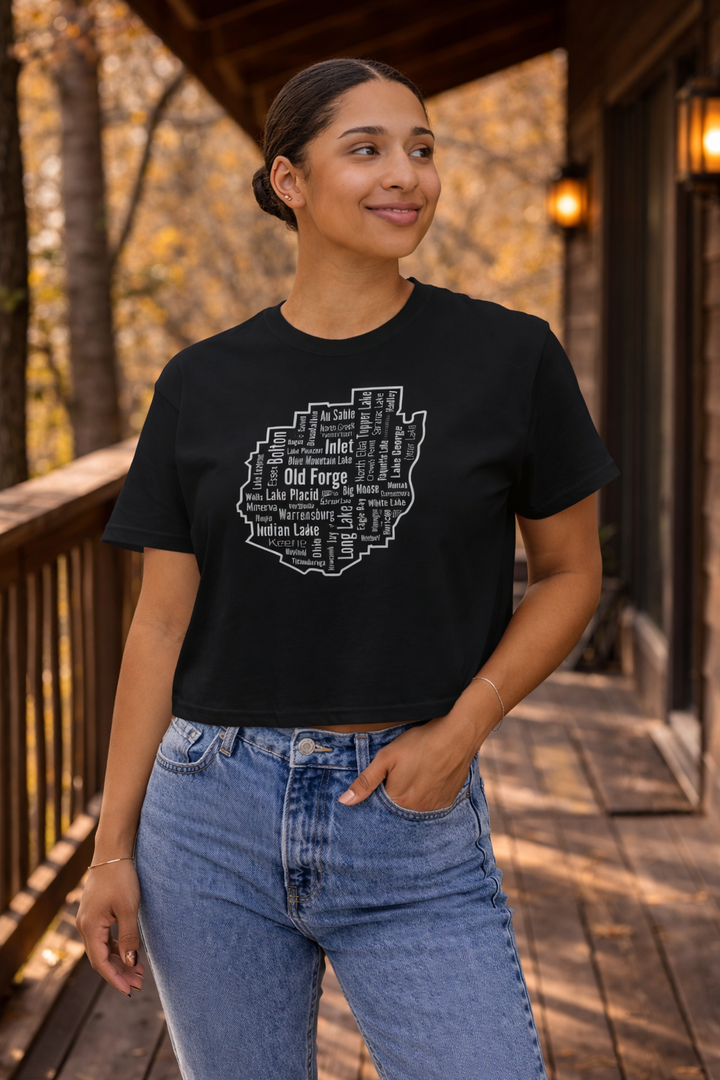 Adirondack Towns Ladies Boxy Tee