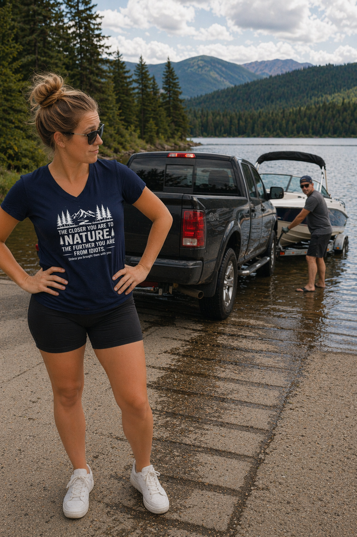 Nature-Idiots Unisex V-Neck