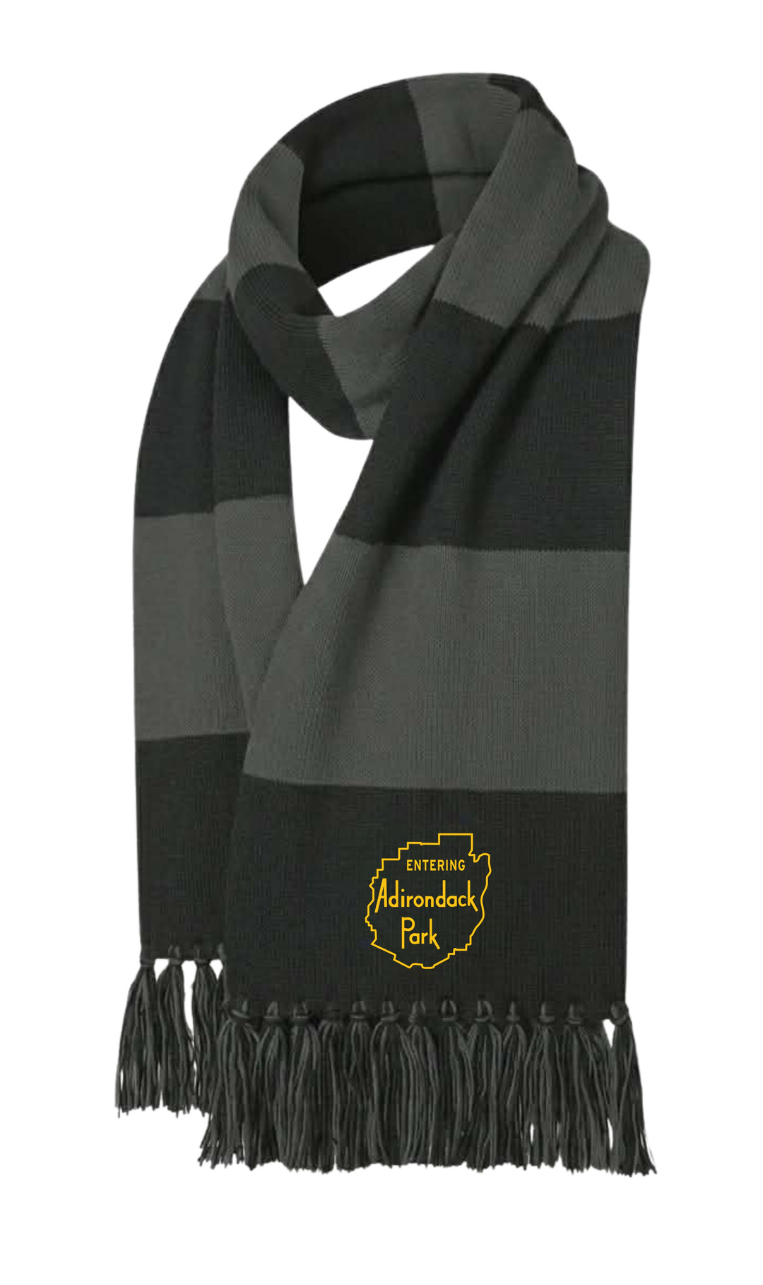 Entering Adirondack Park Embroidered Scarf