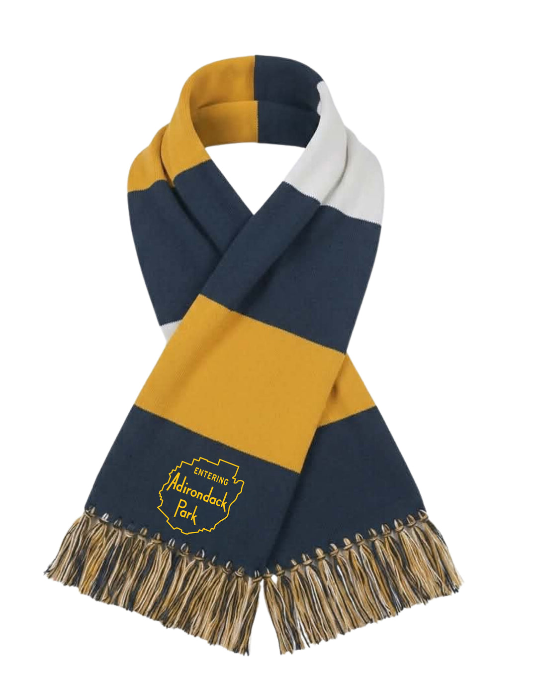 Entering Adirondack Park Embroidered Scarf