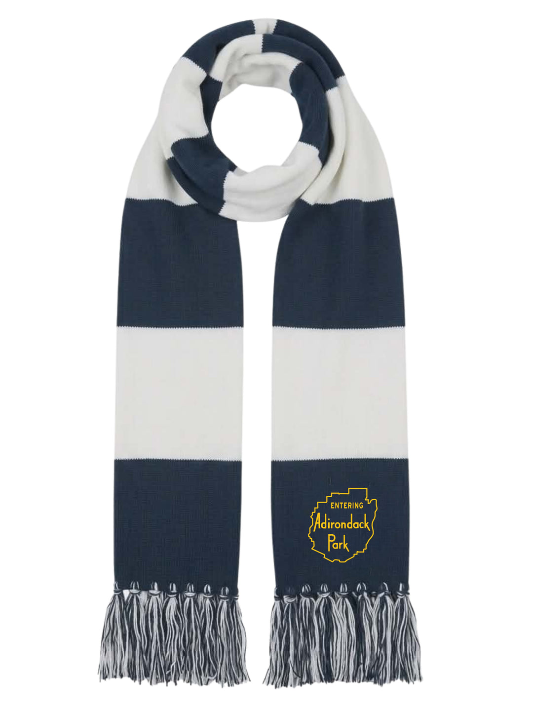 Entering Adirondack Park Embroidered Scarf