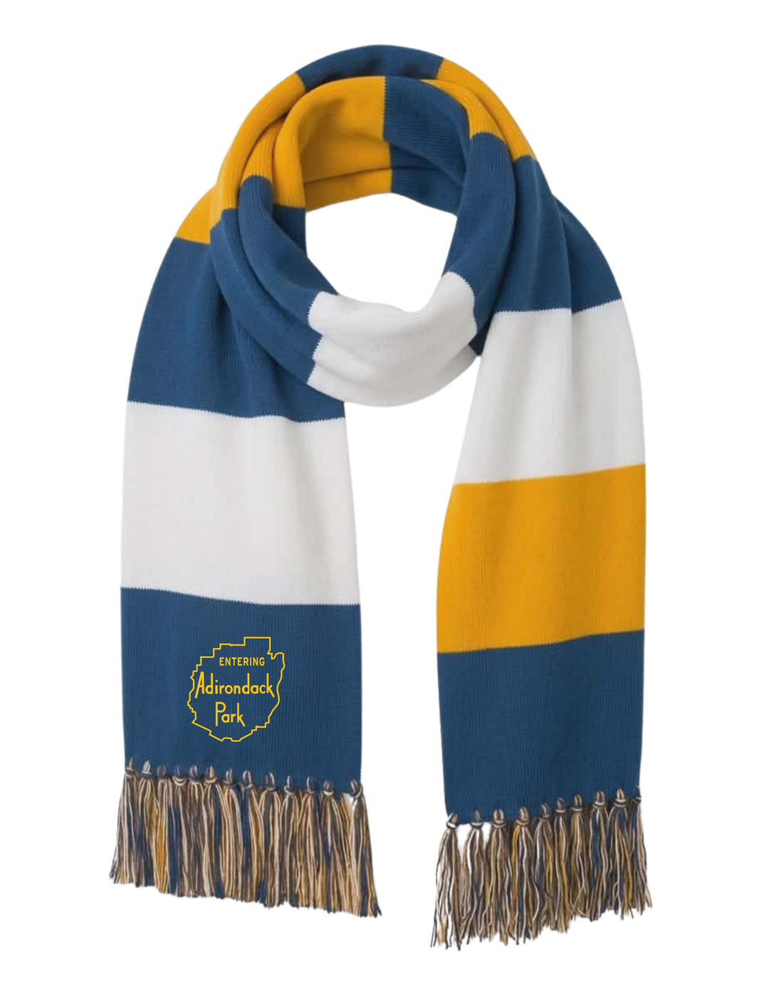 Entering Adirondack Park Embroidered Scarf