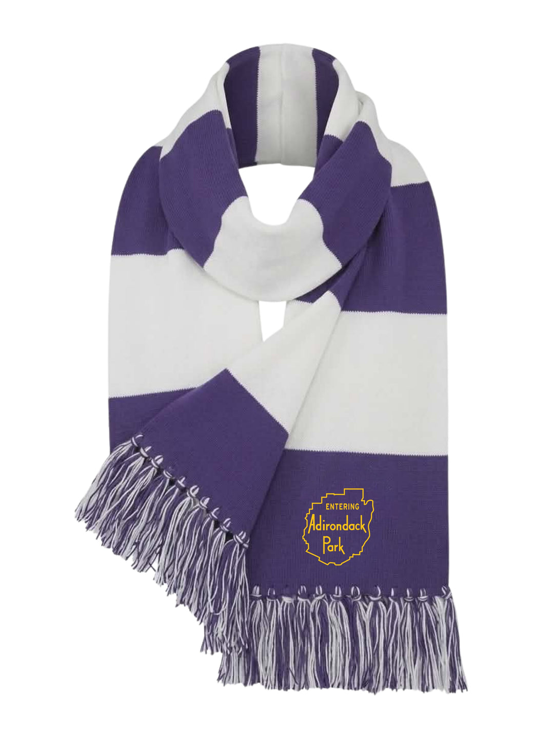 Entering Adirondack Park Embroidered Scarf