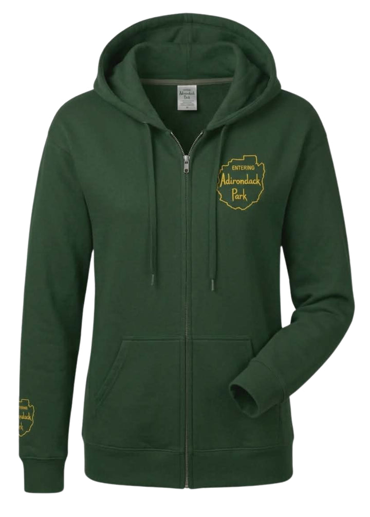 Entering Adirondack Park - Embroidered Zip Up Hoodie