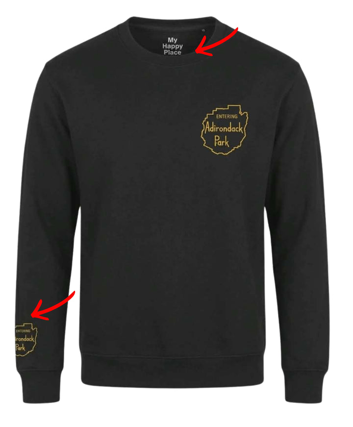 Entering Adirondack Park - Embroidered Sweatshirt