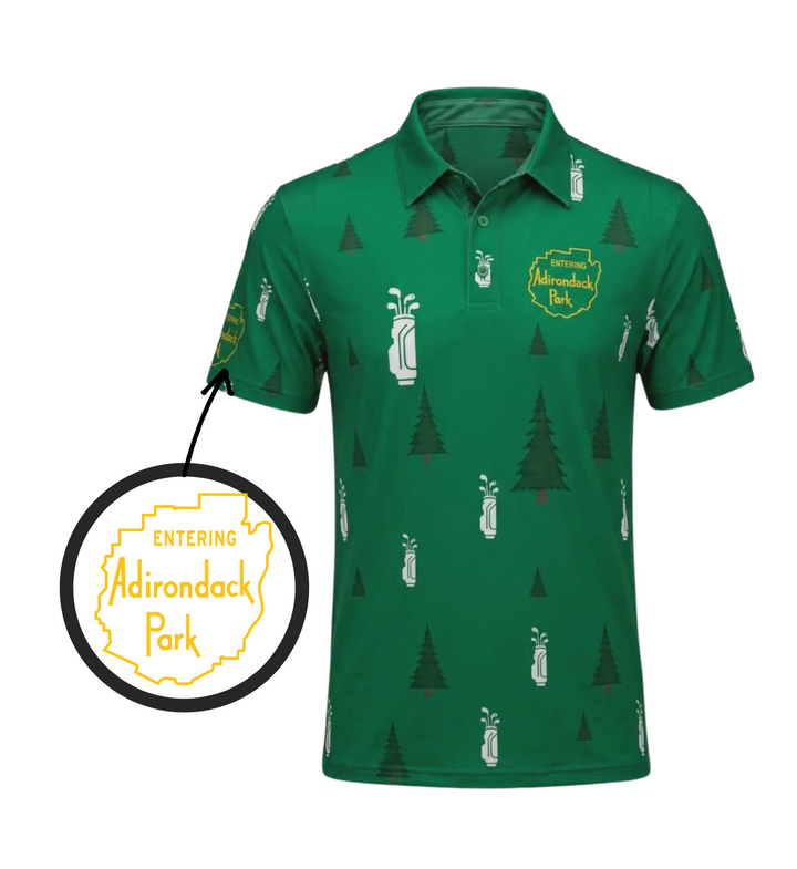 Entering Adirondack Park Golf Polo - Green