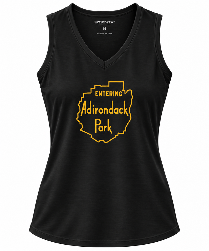 Entering Adirondack Park Ladies V-Neck Tank