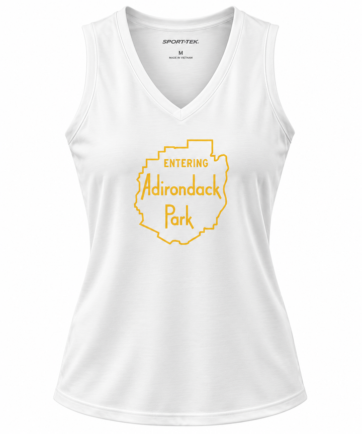 Entering Adirondack Park Ladies V-Neck Tank