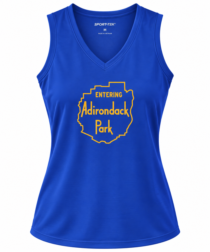 Entering Adirondack Park Ladies V-Neck Tank