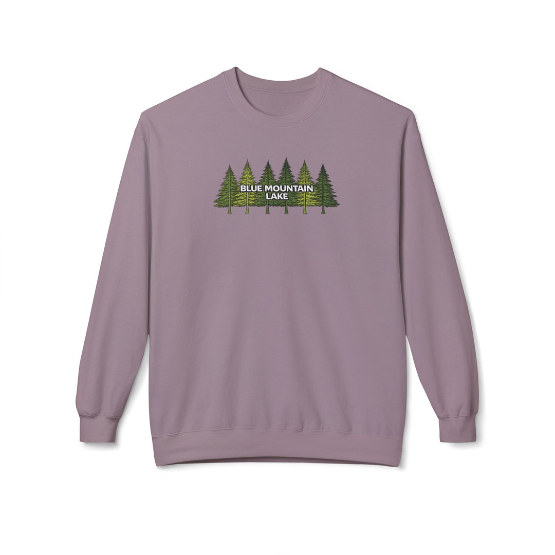 Blue Mountain Lake Pine Trees Sweatshirt