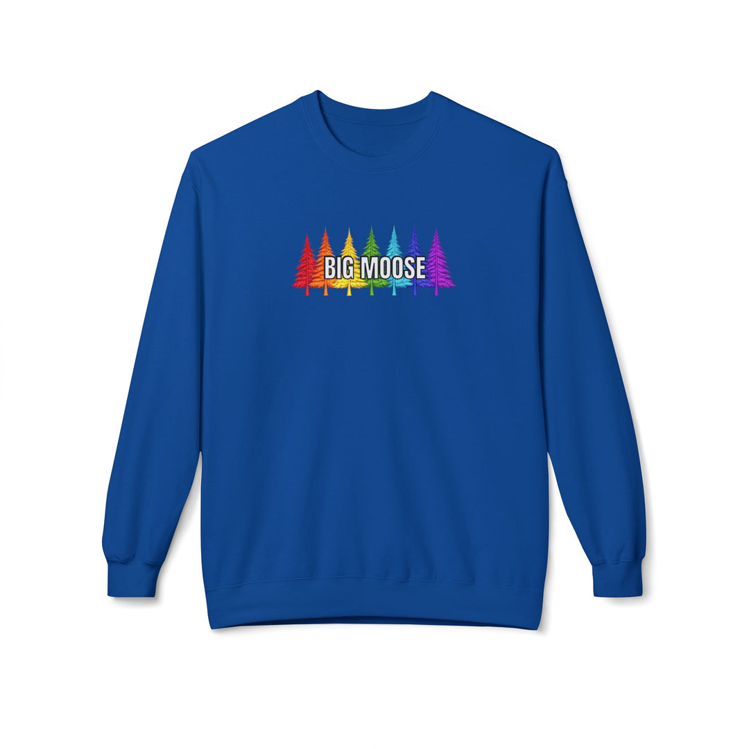 Big Moose Rainbow Trees Sweatshirts