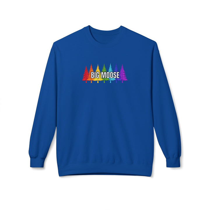 Big Moose Rainbow Trees Sweatshirts