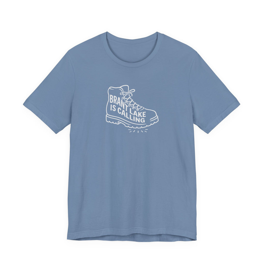 Brant Lake is Calling Hiking Boot Tee