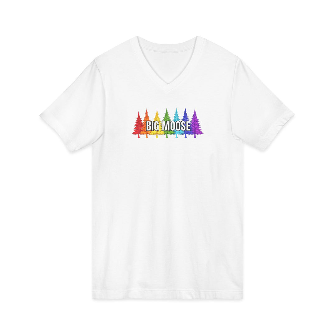 Big Moose Rainbow Trees Unisex V-Neck
