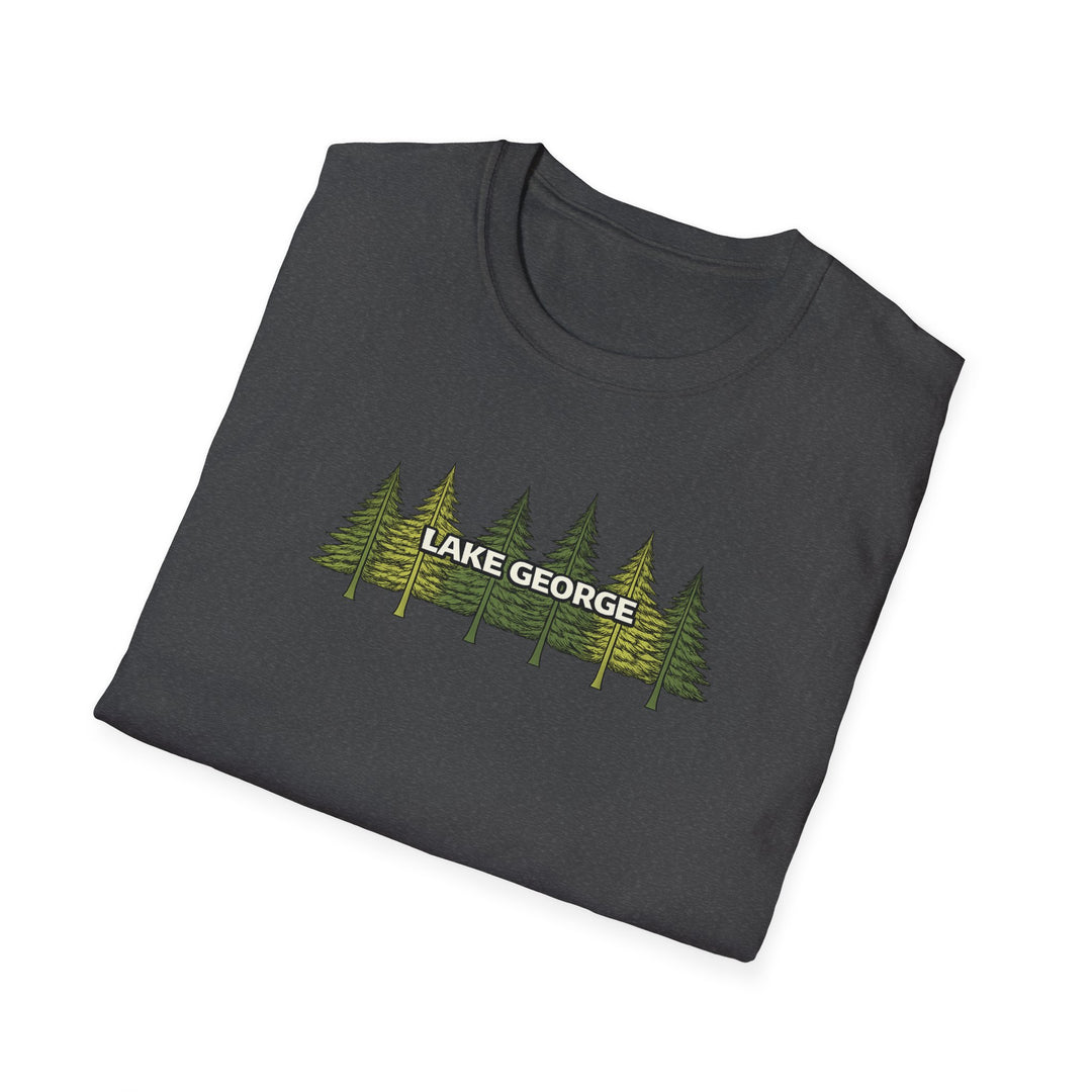 Lake George Unisex T-Shirt - Green Trees