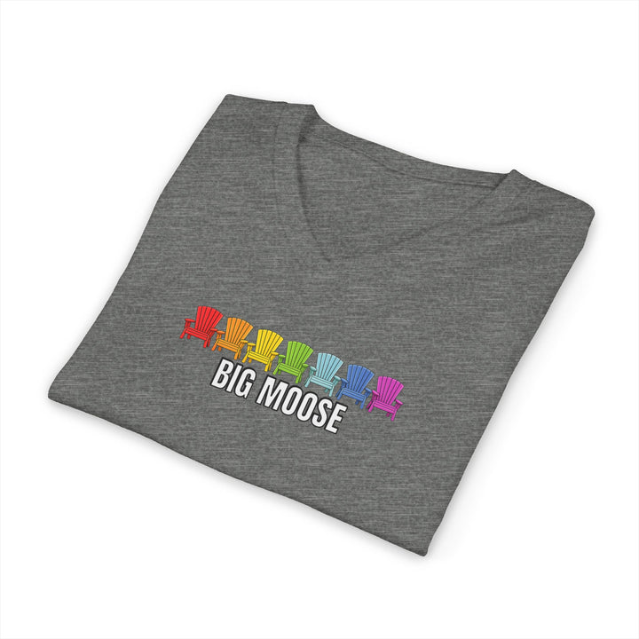 Big Moose Rainbow Chairs Unisex V-Neck Tee