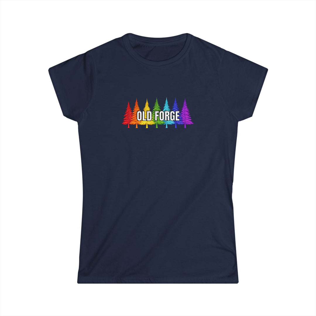 Old Forge Rainbow Trees Ladies Tee