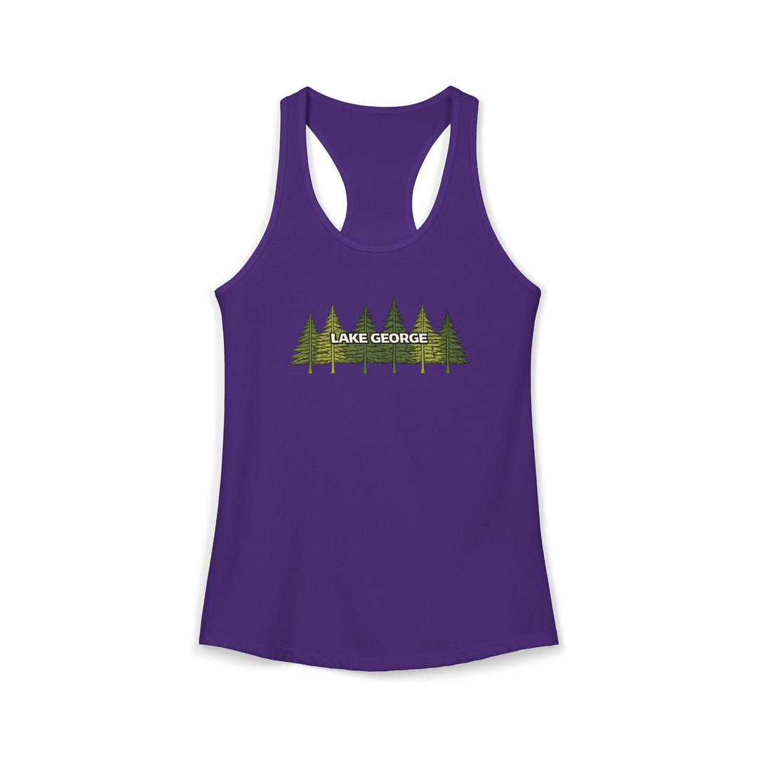 Lake George Green Trees Racerback Tank