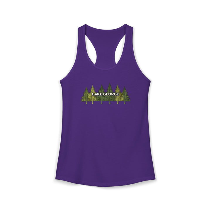 Lake George Green Trees Racerback Tank