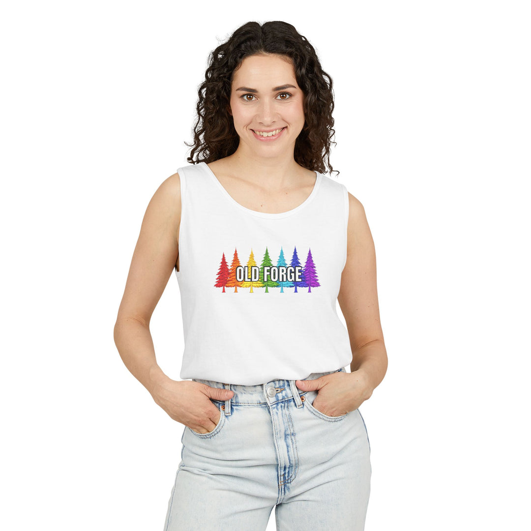 Old Forge Rainbow Trees Unisex Tank