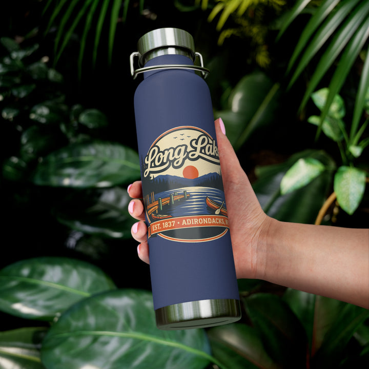Long Lake Retro Sunset Stainless Water Bottle – 22oz Vacuum Insulated