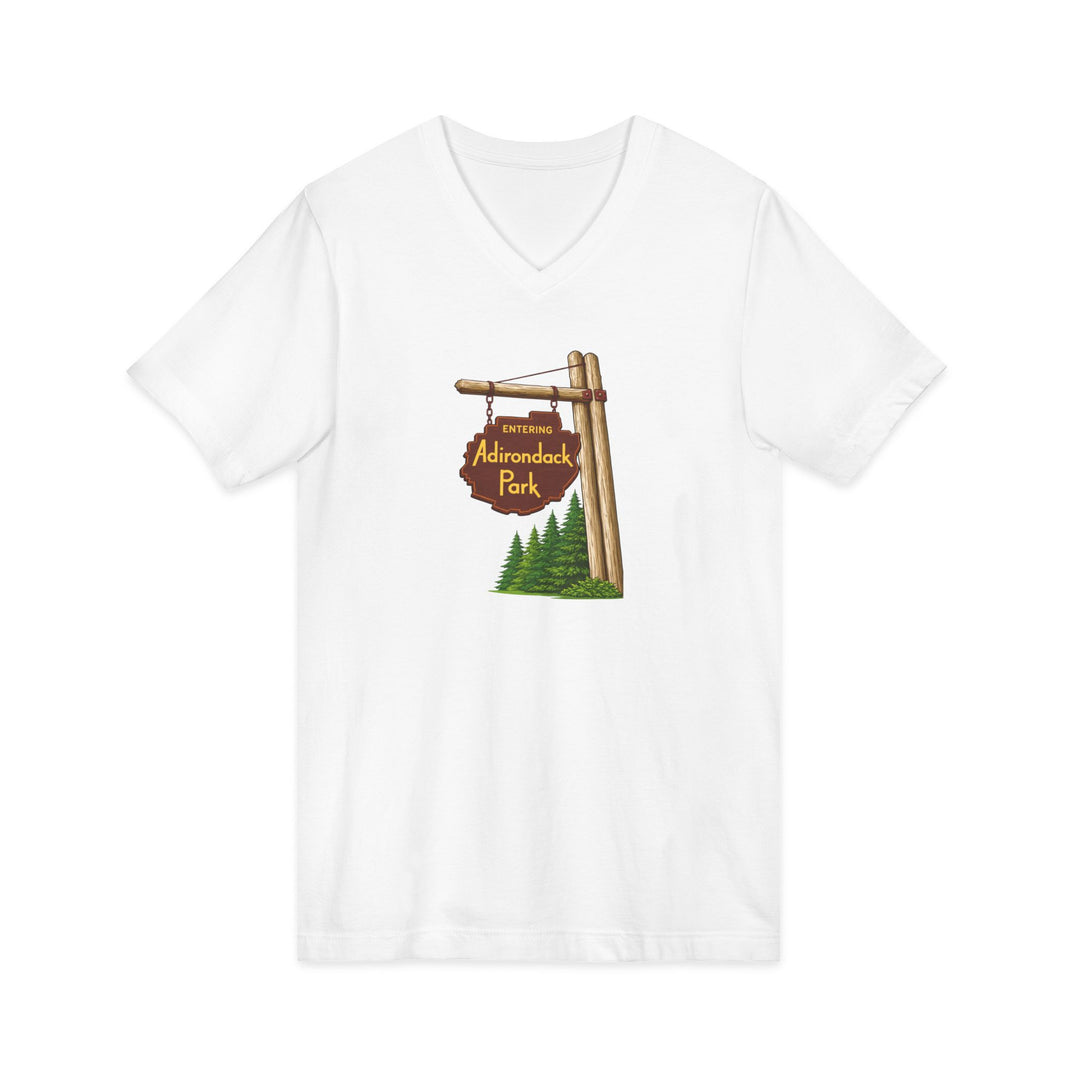 Entering Adirondack Park Sign Unisex V-Neck