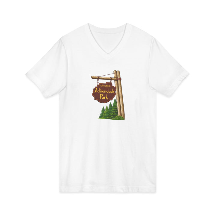 Entering Adirondack Park Sign Unisex V-Neck