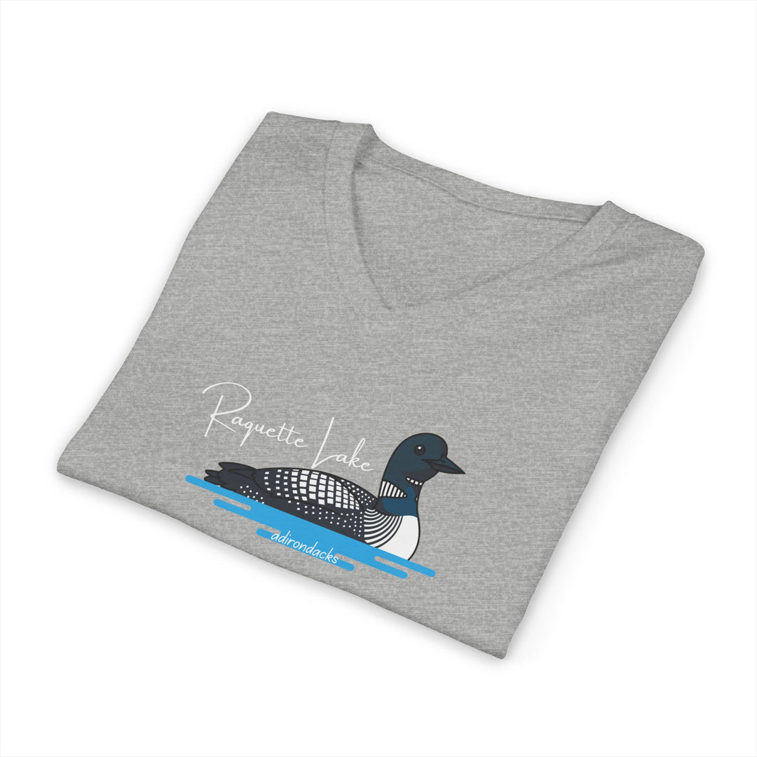 Raquette Lake Unisex V-Neck T-Shirt - Loon