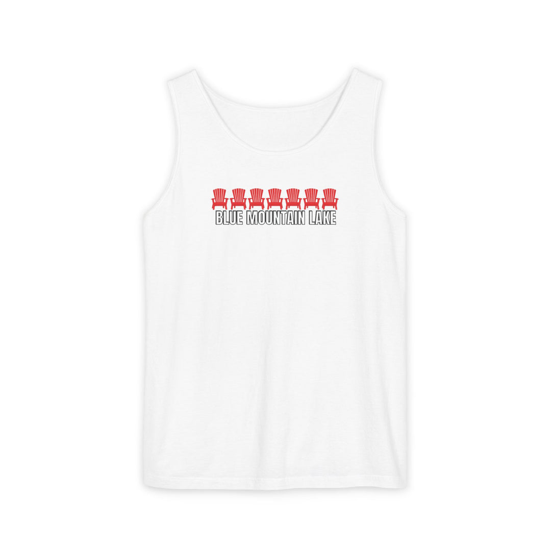 Blue Mountain Lake ADK Chairs Unisex Tank