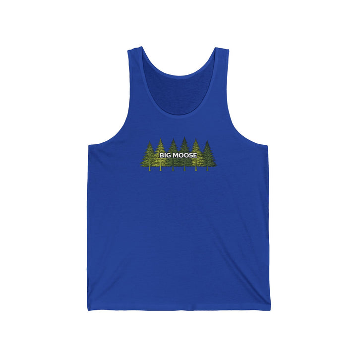 Big Moose Pine Trees Unisex Tank