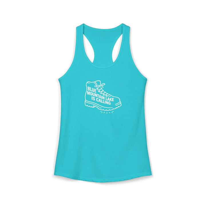 Blue Mountain Lake is Calling Ladies Racerback