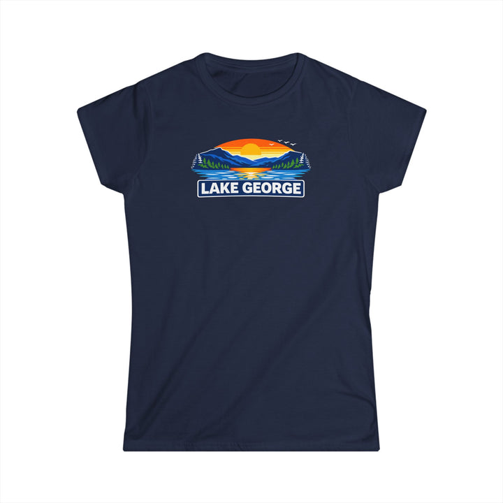 Lake George Sunset Ladies T-Shirt