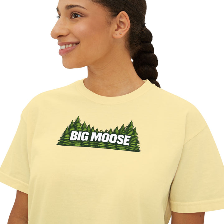 Big Moose Trees Ladies Boxy Tee