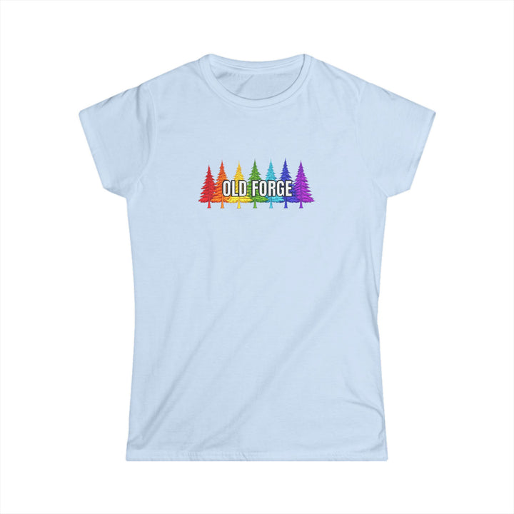 Old Forge Rainbow Trees Ladies Tee